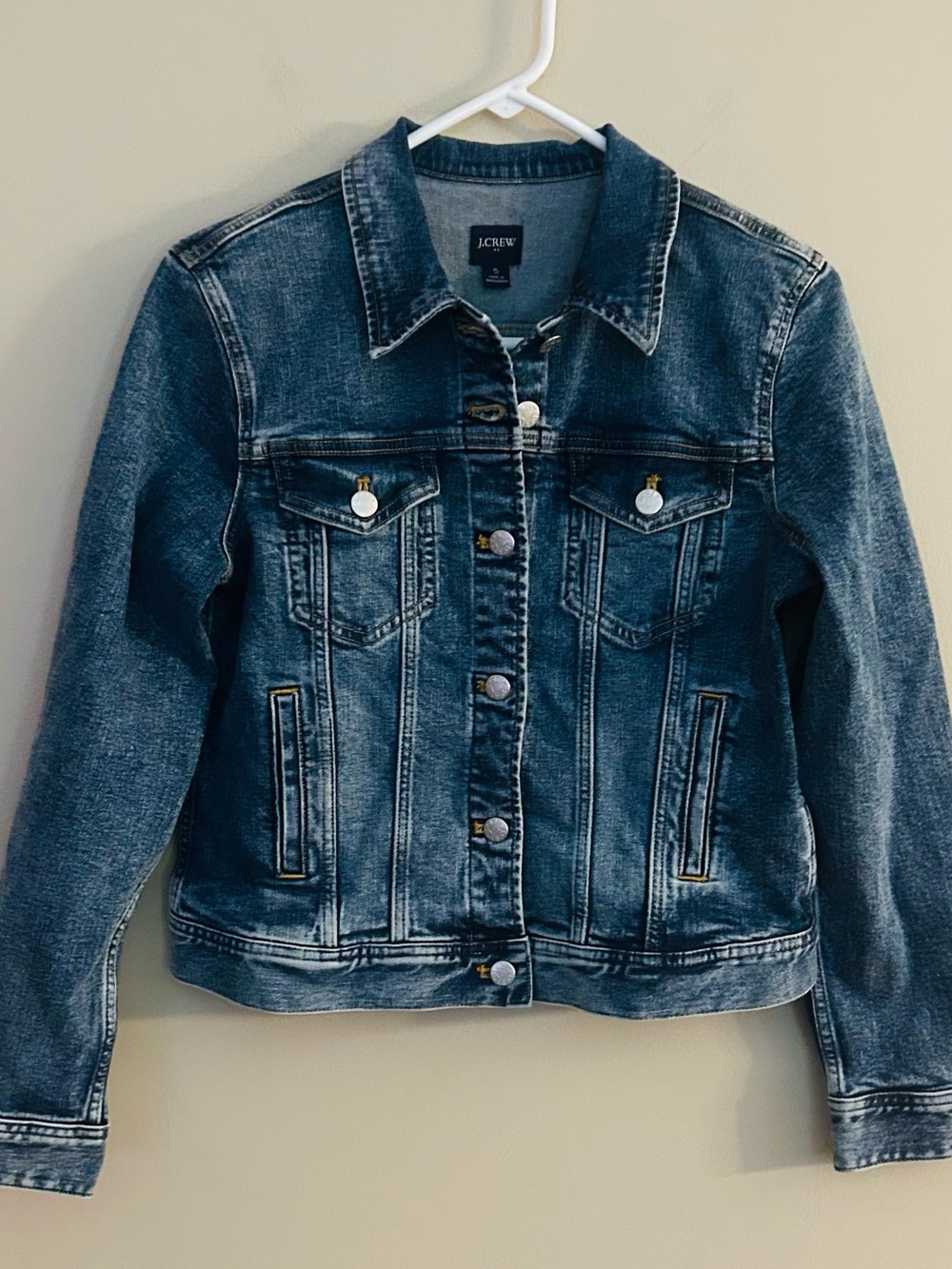 J. Crew Factory Women's Medium Wash Blue Denim Jacket